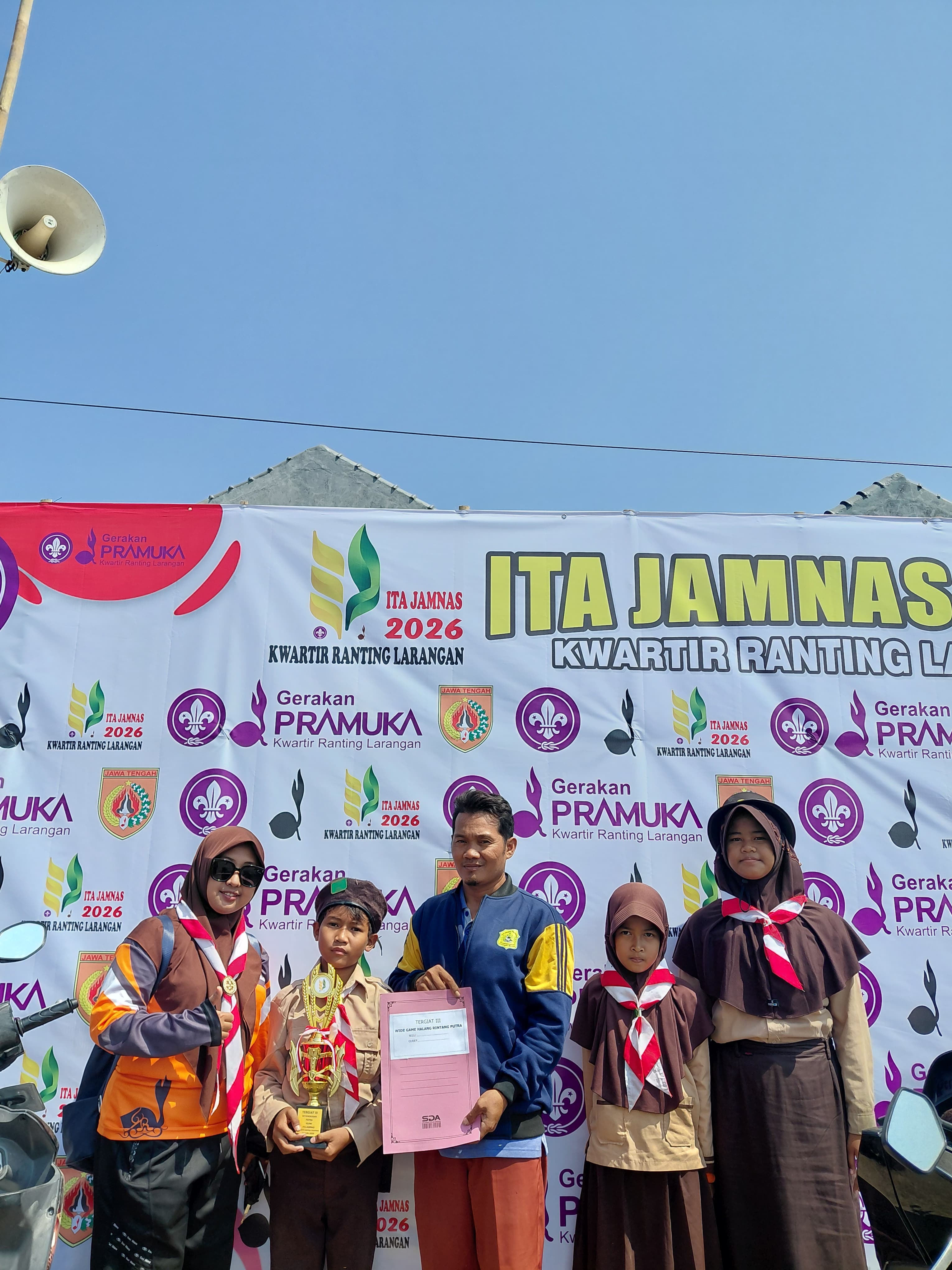MI Sirojut Tholibin Rengaspendawa Raih Juara 3 Tergiat Wide Game Ketangkasan ITA JAMNAS Kwartir Ranting Kec  Larangan